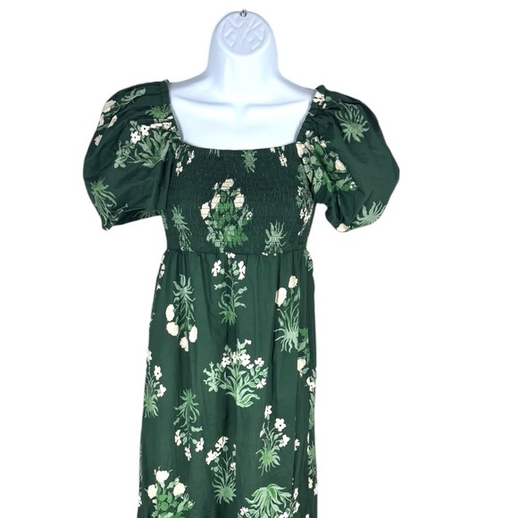 Tuckernuck Viridian Stamped Bouquets Gabrielle Dress XS NWT – Floral Maxi Boho - Picture 5 of 11